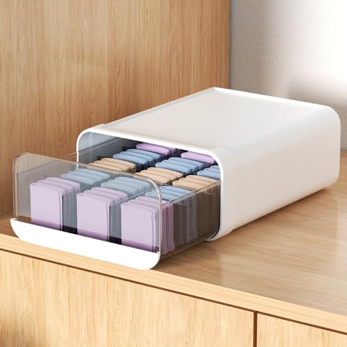 Xiao Hua Cajón organizador de ropa interior, cajón de almacenamiento de ropa interior de plástico con 15 celdas, organizadores de armario apilables y caja de almacenamiento para sujetadores,