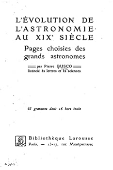 Paperback L'évolution de l'astronomie au XIXème siècle [French] Book