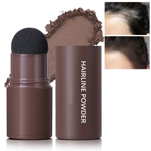 Root Touch-Up Hair Powder - Instant Color Shadow and Gray Coverage, Windproof & Sweatproof (Brown)