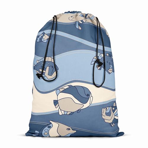 Image of ArtzFolio Fish Aquarium | Reusable Sack Bag | Bag for Gym, Storage, Vegetable & Travel