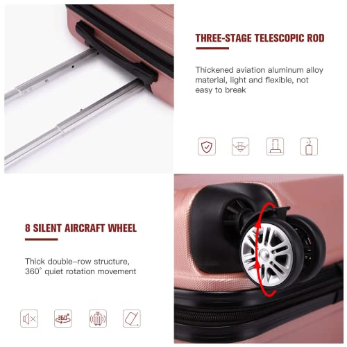 Kono 20'' Carry On Luggage Lightweight With Spinner Wheel Tsa Lock Hardside Luggage Airline Approved Carry On Suitcase #TOP2