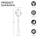 Party Essentials Disposable Plastic Cutlery/Heavy-Duty Flatware/Silverware for All Events, 100-Count(Pack of 1), Shiny Silver Soup Spoons
