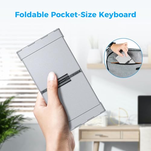 Iclever Portable Keyboard, Bk09 Foldable Bluetooth Keyboard With Number Pad For Travel And Business Trip thumb #4