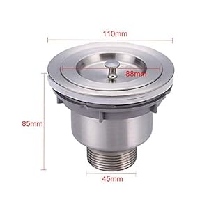 SCW 304" Stainless Steel Kitchen Sink West Coupling with Basket, Cap Under Round Size 4"in Fitting Made in India - 1