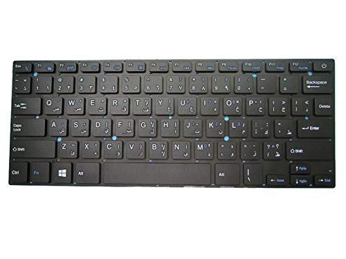 RTDPARTLaptop keyboard For touchmate TM-NB140S Black Arabia AR