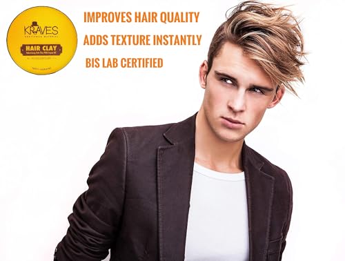 KRAVE S 100% Natural Hair Clay Hair Wax For Men With High Hold & Matte Finish (Hair Clay Wax, 100g), Made In India, Pack of 1 - Image 6