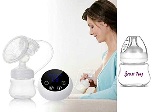 Electric Breast Pump Single Breastmilk Pump Extractor Portable Massage Suction USB Touch Screen Breast Feeding Dispenser Backflow Protector Travel Smart Recharges 9 Levels LCD Display BPA Free TSA - Thumbnail 5