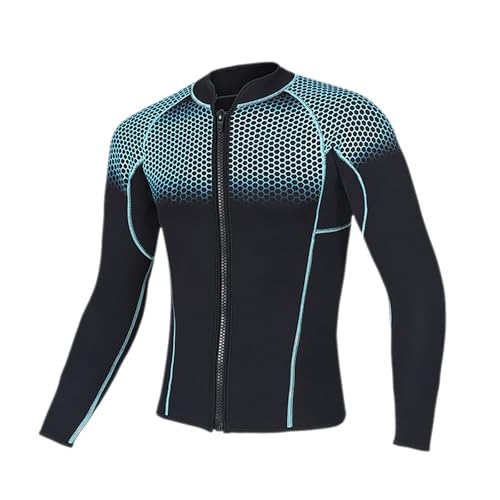 2026 Traje de neopreno para hombre Submarinismo (bucear) Camiseta de manga larga Athletic Casual Style Shirt, azul, M