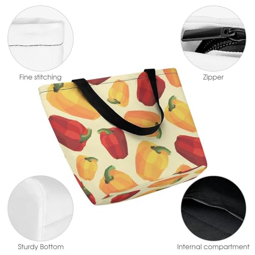 Sac à bandoulière poivrons colorés grand format 28.5cm