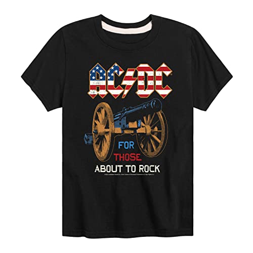 HYBRID APPAREL - ACDC - for Those About to Rock - Toddler and Youth Short Sleeve Graphic T-Shirt