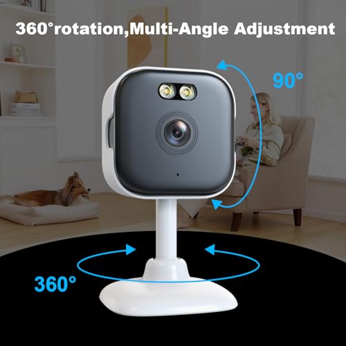 Indoor Security Cameras with Night Vision and Two-Way Audio for Home Surveillance