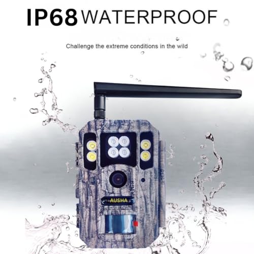 Image of 4K Ultra HD T6 4G LTE Trail Camera with 56MP Photo, 0.6s Trigger Speed, 100 Wide Angle, 100ft Night Vision, GPS Coordinates,Waterproof for Wildlife Monitoring and Home Security