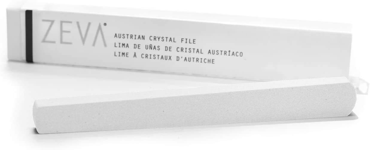 ZEVA Austrian Crystal Nail File - Professional Nail Tool - All-Natural Highly Durable Polishing Instrument Helps Eliminate Cracking Splitting and Peeling Nails Excess Cuticle Remover