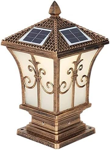 Pilier solaire extérieur étanche pour clôture et porte de jardin de villa