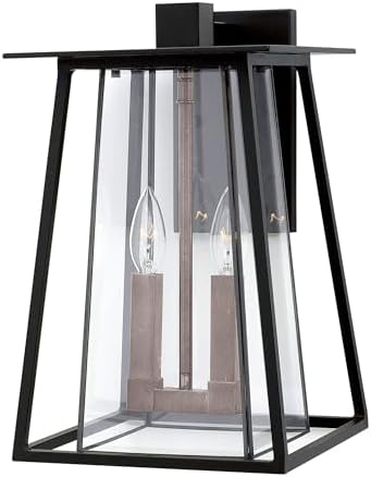 Hinkley Walker Two Light 4W LED Medium Outdoor Wall Mount, Black