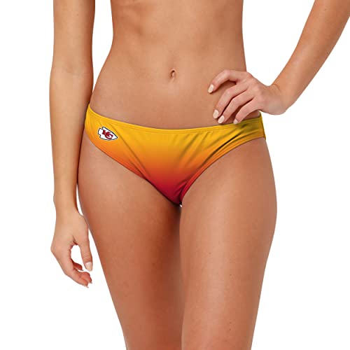 FOCO Kansas City Chiefs NFL Womens Gradient Big Logo Bikini Bottom