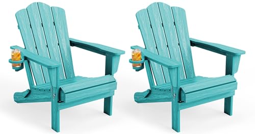 KINGYES Folding Adirondack Chair Set of 2