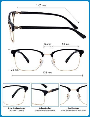 Image of GUDVUE Blue Light Blocking Glasses Men Rectangle Lightweight Gaming Glasses