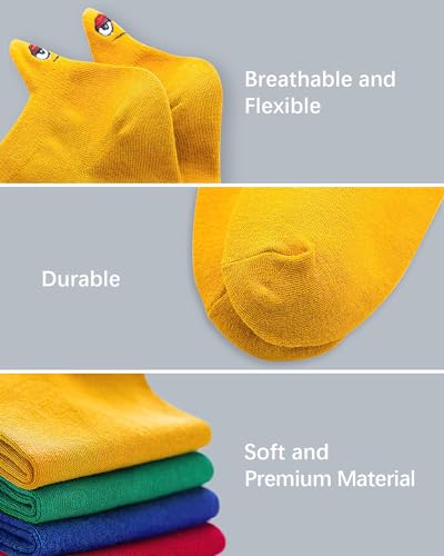 Socks for Women Funny Novelty Crew Ankle Socks 5 Pairs (4-8)2