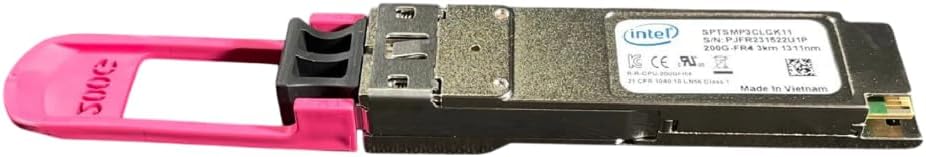 Genuine Intel SPTSMP3CLCK11 200G Base FR4 QSFP56 3km 1311nm Optical Transceiver Module (Renewed)