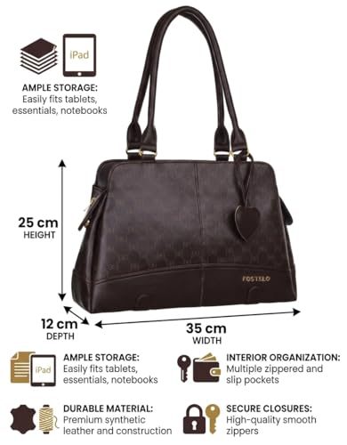 Image of Fostelo Women's Helena Satchel Tote Handbag for Women | Ladies Purse | Stylish Shoulder Bag | Gift For Women