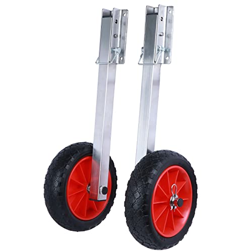 Boat Launching Wheels, 20" Boat Transom Launching Wheel with Thickened Inner Tubes, Stainless Steel Transom Launching Dolly Wheels, 500 LBS Loading Capacity.