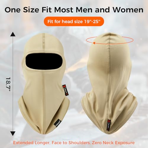 Image of FR Balaclava Face Mask Flame Resistant Balaclava FR Mask for Men Arc Rated NFPA2112 CAT2 Cover Hood for Welding