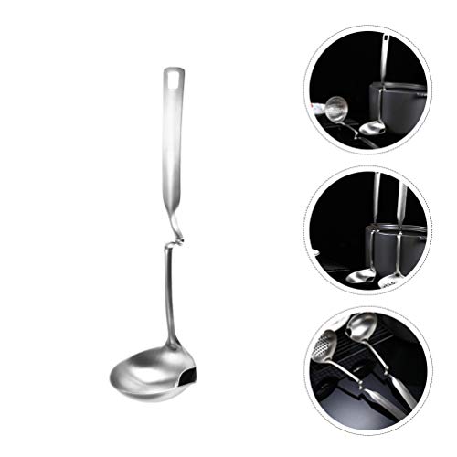 Hemoton Concha de sopa separador de óleo, cabo ergonômico, removedor de gordura, colher de filtro de
