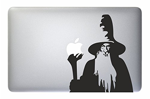 Pegatina Macbook Mago - -El Señor de los Anillos, Gandalf  Pegatina de vinilo para portátil Apple Macbook Mac Pro AIR Retina, 33, 38 y 43 cm. Pegatinas de Frodo para cubierta  (28  33 cm, MacBook)