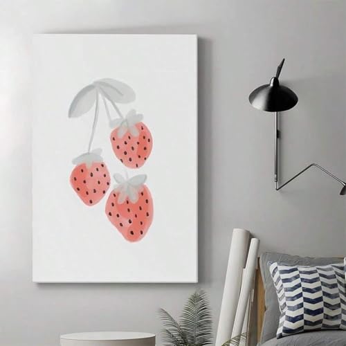 Affiches de fraises grand format pour raviver un salon lumineux