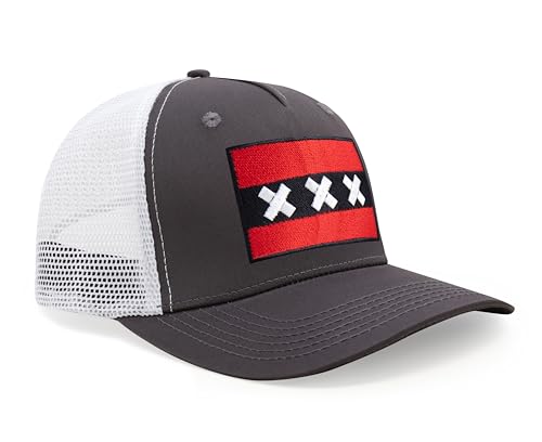 Image of International Tie City Hat for Men and Women, Adjustable Snapback Trucker Baseball Cap with Embroidered Patch