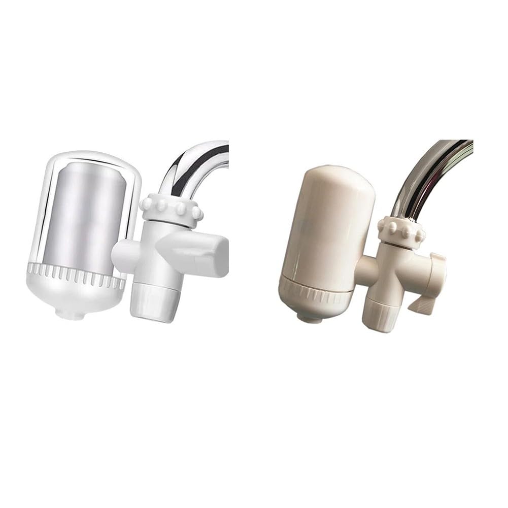 Filtro de grifo de cocina lavable, purificador de agua eficiente para grifos, elimina contaminantes para beber de forma segura, color blanco, 11,5 x 10 cm