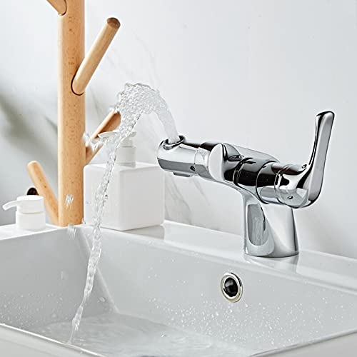 Grifo de lavabo cascada sin salpicaduras para fregadero de baño 2