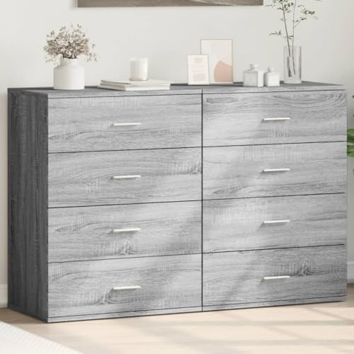 Juroupi Aparadores 2 uds aparadores para Salon Muebles de Salon Armario Salon Madera de ingeniería Gris Sonoma 60x39x80 cm