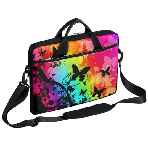 Sac ordinateur 15 pouces robuste contre les chocs motif papillon