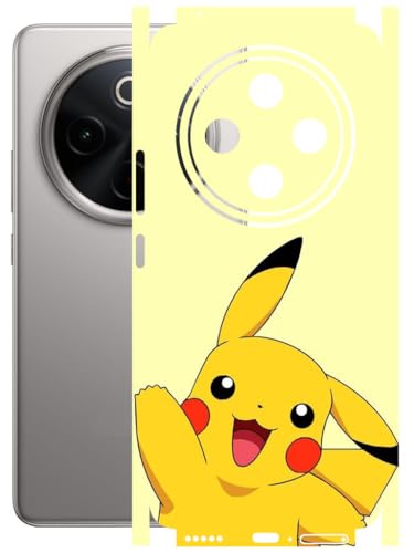 Image of AtOdds Mobile Skin Sticker Wrap | Compatible for VIVO T4 (5G) | Scratchproof Matte Finish | Full Coverage for All Sides & Camera Protection (Pika)