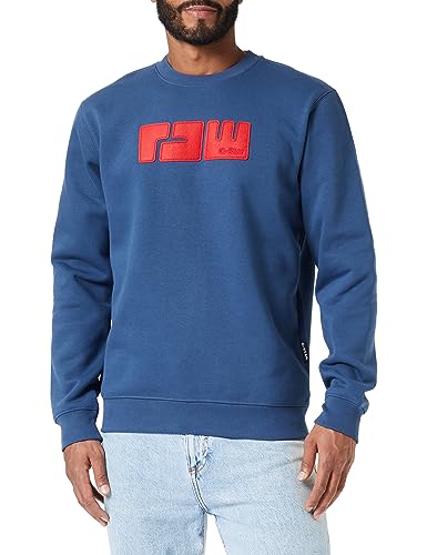 G-Star Raw Raw. Felt R Sw, Suéter Para Hombre, Azul Rank Blue D23480-D425-868 , Xxl