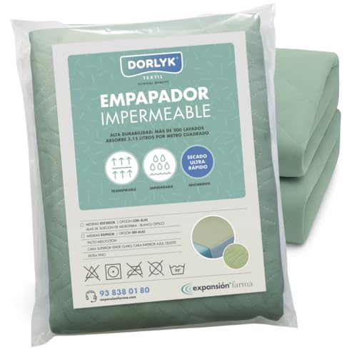 DORLYK 3 Empapadores Cama Adultos - Protector Colchon - Empapadores Reutilizables - Empapador - Empapadores Bebe - Empapador Perros - Salvacamas - Empapador Cama - Empapadores Lavable - Protector Cama
