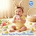 Easter Baby Teething Toys for 3+ Months, Silicone Bunny Rabbit Teether for Babies 3 6 9 12 Months, Teething Relief, Easter Basket Stuffer Essential, Pink Sensory Toy Gifts Girls