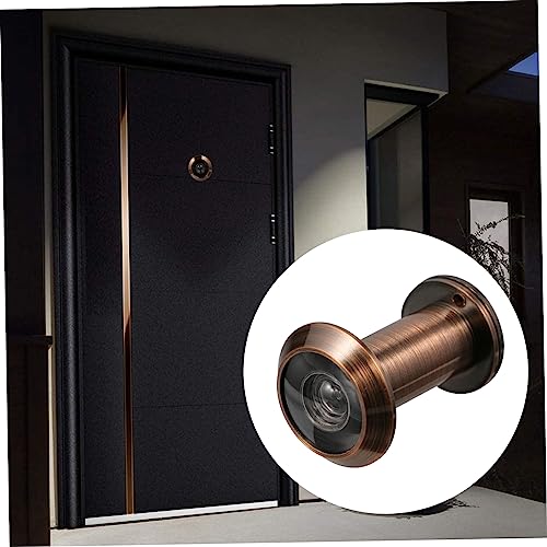Visor de puerta antirrobo de cobre con cubierta de privacidad y gran angular para seguridad en el hogar y accesorio de puerta fácil de instalar miniatura 2