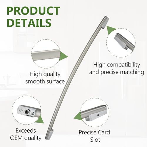 WR12X23647 Refrigerator Freezer Handle Stainless Steel Replacement for GE Models WR12X11016 WR12X11019 WR12X22650 PYE22PSHCSS,PYE22PSHHSS,GFE29HSDISS DFE28JSHDSS Food Door Handle by Delixike - Image 3