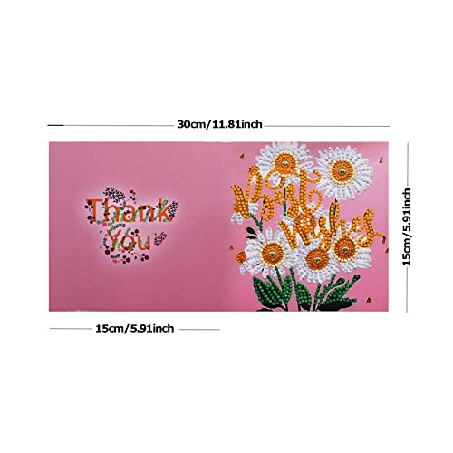 Queen.y 12 Pack Birthday Cards Diamond Painting Kits,Greeting Cards Thank You Cards Diy Diamond Painting Greeting Cards Kits For Festival #TOP4