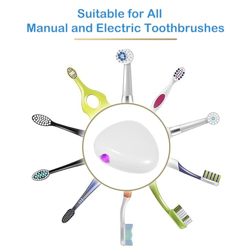 taishan uv sanitizer toothbrush caserechargeable portable mini holder with mirrorfits all toothbrushes for electric and manualsafety feature home travel