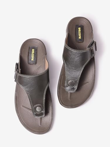 Image of WELCOME Soft Men's Slippers with Cushion FootBed for Adult | Comfortable & Light Weight | Stylish & Anti-Skid | Waterproof & Regular Flip Flops for Gents /Boys