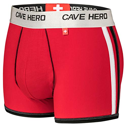 CAVE HERO Herren Shorts mit Push up Effekt (M, rot) Cover