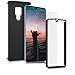 Produktbild kwmobile Huawei Mate 20 X Hülle - komplette Abdeckung - inkl. Display Schutzglas - Case für Huawei Mate 20 X - Metallic Schwarz