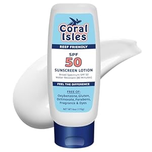 Sunscreen SPF 50 | Hawaii Compliant as Reef Safe | Octinoxate & Oxybenzone Free | Broad Spectrum UVA/UVB Protection | Water Resistant 80 Min. | Fragrance Free | 6 Fl Oz Lotion