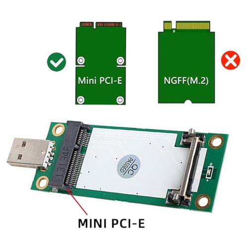 CY Adapter Mini PCI-E Wireless WWAN to USB Adapter Card with SIM Card Slot Module Testing Tools for 3G/4G/5G LTE Wireless Module Modem Card - Thumbnail 6
