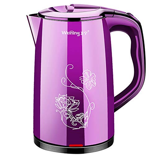 Bouilloire électrique portable en acier inoxydable 2,2 L violette