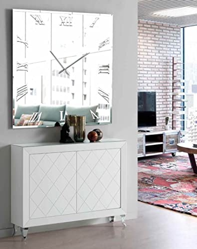 DISARTE - Relojes de Pared Modernos - Murano Espejo Cuadrado